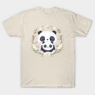 Panda Motherhood Cartoon T-Shirt
